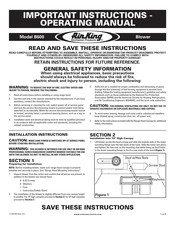 AirKing Professional B600 Instrucciones Importantes - Manual De Operación