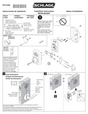 Schlage BE365 Instrucciones De Instalación