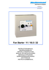 Nederman Fan Starter 18.5 Manual De Instrucciones