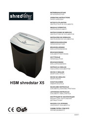 HSM shredstar X5 Instrucciones De Servicio