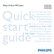 Philips GoGear SA2RGA02 Guia De Inicio Rapido