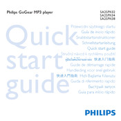 Philips GoGear SA2SPK04 Guia De Inicio Rapido