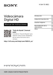 Sony handycam HDR-PJ620 Manual De Instrucciones