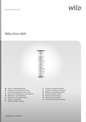 Wilo Port 600 Instrucciones De Instalación Y Funcionamiento