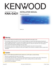 Kenwood KNA-G421 Instrucciones De Instalación