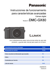 Panasonic Lumix DMC-GX80 Instrucciones De Funcionamiento Para Características Avanzadas