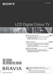 Sony Bravia KDL-70X3500 Manual De Instrucciones