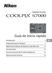 Nikon Coolpix S7000 Guia De Inicio Rapido