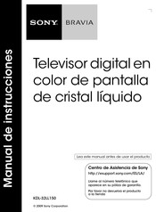 Sony BRAVIA KDL-32LL150 Manual De Instrucciones