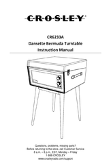 Crosley Dansette Bermuda Turntable Manual De Instrucciones