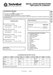 Technibel KAF94R5TAA Instrucciones De Instalación