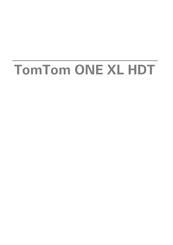 TomTom ONE XL HDT Manual De Instrucciones