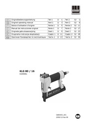 Schneider Airsystems KLG 80/16 Manual De Instrucciones