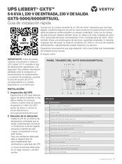 Vertiv LIEBERT GXT5 Serie Guía De Instalación Rápida