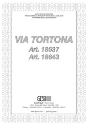 Gessi VIA TORTONA 18637 Manual Del Usuario