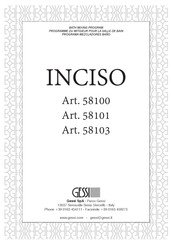 Gessi INCISO 58103 Manual Del Usuario