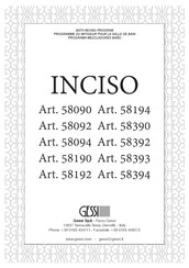 Gessi INCISO 58190 Manual Del Usuario