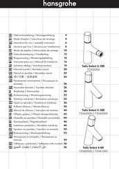 Hansgrohe Talis Select S 100
72202000 Modo De Empleo/Instrucciones De Montaje