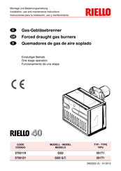 Riello 40 GS3 Instrucciones Para La Instalación, Uso Y Mantenimiento