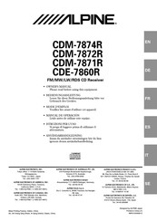 Alpine CDM-7874R Manual De Operación