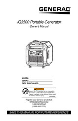 Generac iQ3500 Manual Del Usuario