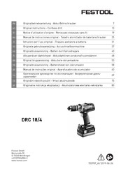 Festool DRC 18/4 Manual De Instrucciones