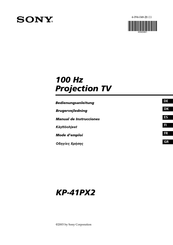 Sony KP-41PX2 Manual De Instrucciones