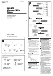 Sony CDX-CA730X Instalación / Conexiones