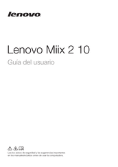 Lenovo Miix 2 10 Guia Del Usuario