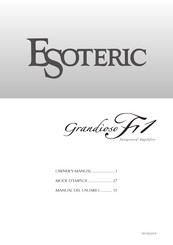 Esoteric Grandioso F1 Manual Del Usuario