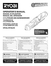 Ryobi HP34LVN Manual Del Operador