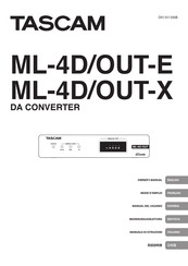 Tascam ML-4D/OUT-X Manual Del Usuario