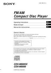 Sony CDX-M8800 Manual De Instrucciones