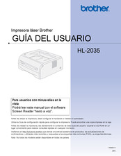 Brother HL-2035 Guia Del Usuario