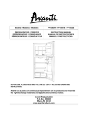 Avanti FF10B1B Manual De Instrucciones