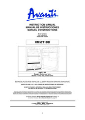 Avanti RM52T1BB Manual De Instrucciones