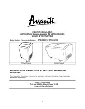 Avanti CFC43Q0WG Manual De Instrucciones