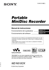 Sony WALKMAN MZ-N510CK Manual De Instrucciones