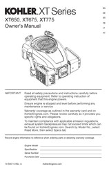 Kohler XT650 Manual Del Propietário
