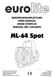 EuroLite ML-64 Spot Manual Del Usuario