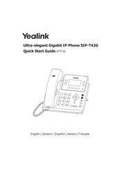 Yealink SIP-T42G Guia De Inicio Rapido