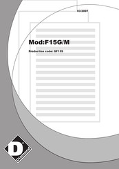 Diamond F15G/M Instrucciones Para La Instalación, El Uso Y El Mantenimiento