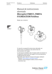 Endress+Hauser Micropilot FMR54 FOUNDATION Fieldbus Manual De Instrucciones Abreviado