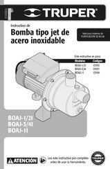 Truper BOAJ-3/4I Manual De Instrucciones