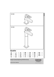 Grohe Quadra 32 633 Guia De Inicio Rapido