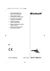 EINHELL BT-PO 1100/2 E Manual De Instrucciones