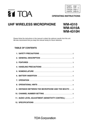 Toa WM-4310H Instrucciones De Operación