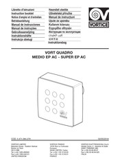 Vortice VORT QUADRO SUPER EP AC Manual De Instrucciones