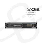 Crest Audio Crest CLh Serie Manual Del Proprietário