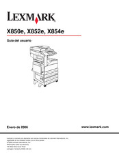 Lexmark X852e Guia Del Usuario